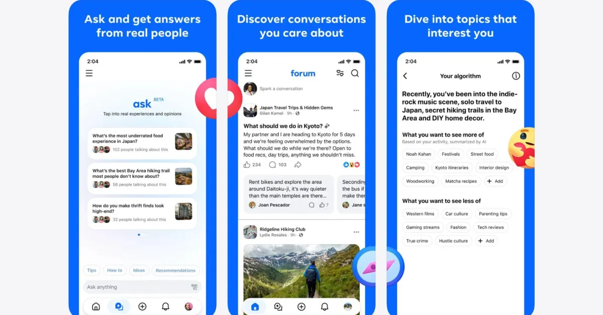 Metas Forum ist teils Reddit, teils Facebook und teils Google AI Overview
