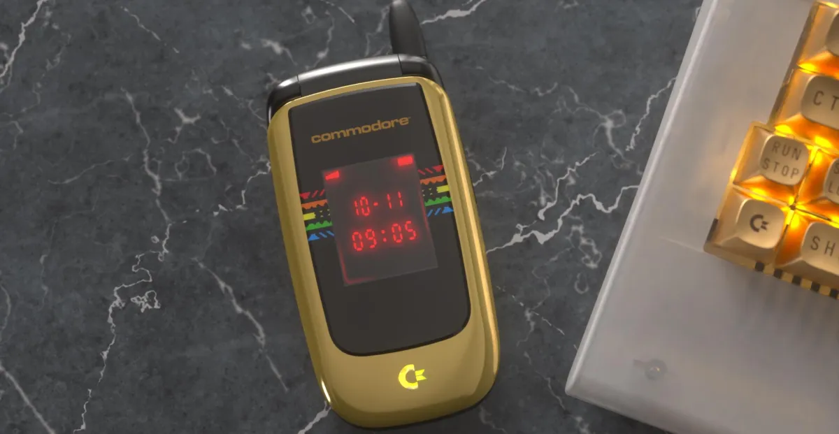 Das Callback 8020 von Commodore ist ein Retro-Klapptelefon mit modernen Idealen